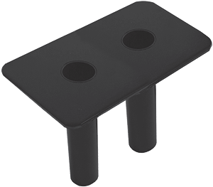 [BARV73DP] BARV73DP - bussola da interrare doppia per barriere d.mm 60