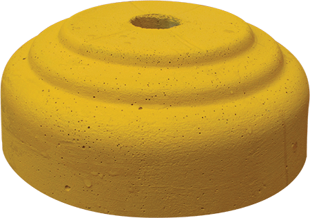 [BC48Y] BC48Y - Base cemento Kg 31 per paletti parapedonali d.48 colore GIALLO