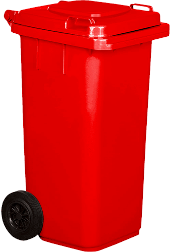 [BIC0120R] BIC0120R - Cassonetto mobile portarifiuti da litri 120 ROSSO