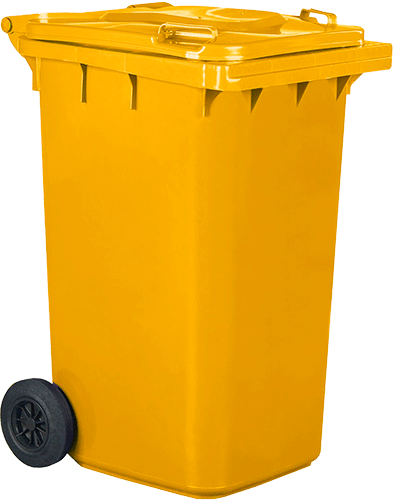 [BIC0240Y] BIC0240Y - Cassonetto mobile portarifiuti da litri 240 GIALLO