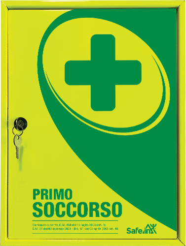 [BRA101F] BRA101F - armadietto in metallo FLUO contenuto Allegato 1 D.M.388