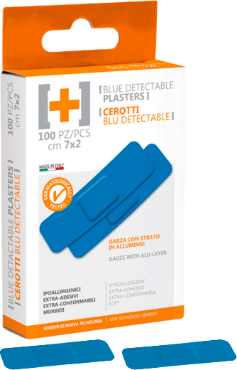 [BRC133] BRC133 - confezione da 100 cerotti Blu Detectable cm 7 x 2