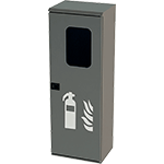 [CENX91] CENX91 - cassetta portaestintori UTAH in acciaio inox per estintori kg.9/12