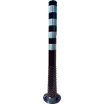 [CNL100N] CNL100N - Paletto nero c/bande rifr.diam.80x1000