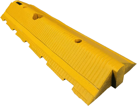 [COT100] COT100 - cordolo delimitatore omologato in gomma giallo elem.centrale h.10 cm.