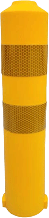 [COT100D] COT100D - delineatore cilindrico gomma giallo cm.70x33 h + fasce rifr.per COT100
