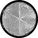 [CT33W] CT33W - Catadiottro retroriflettente bianco biadesivo