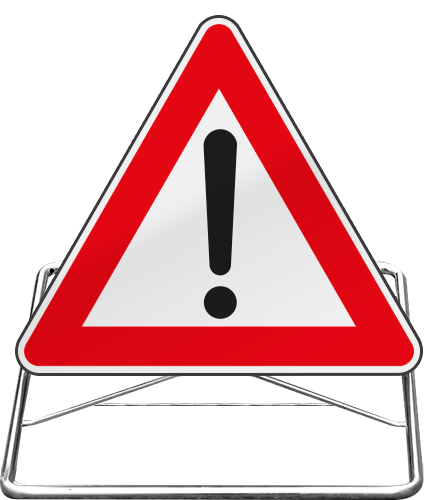 [CVGLH8035] CVGLH8035 - Cavalletto richiudibile con triangolo da 60 CL 2 "altri pericoli"