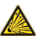 [E1103W] E1103W - Cartello pericolo esplosione solo simbolo EN ISO 7010