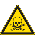 [E1104W] E1104W - Cartello pericolo sostanze tossiche solo simbolo EN ISO 7010