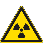 [E1106X] E1106X - Cartello pericolo materiale radioattivo solo simbolo EN ISO 7010