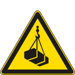 [E1108Z] E1108Z - Cartello pericolo carichi sospesi EN ISO 7010