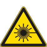 [E1110X] E1110X - Cartello pericolo raggi laser solo simbolo EN ISO 7010