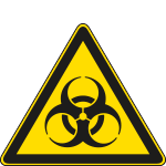 [E1131X] E1131X - Cartello pericolo rischio biologico solo simbolo EN ISO 7010