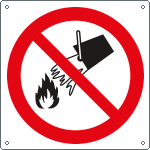 [E1306K] E1306K - Cartello divieto spegnere con acqua solo simbolo EN ISO 7010