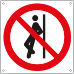 [E13482X] E13482X - cartello divieto vietato appoggiarsi  solo simbolo EN ISO 7010