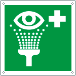 [E15103KS] E15103KS - Etichetta adesiva simbolo lavaocchi di emergenza UNI ISO 7010