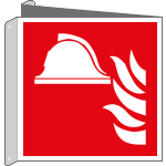 [E15111BIX] E15111BIX - Cartello bifacciale solo simbolo attrezzature antincendio EN ISO 7010