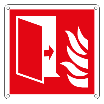 [E151390W] E151390W - Cartello PORTA TAGLIAFUOCO A CHIUSURA  AUTOMATICA EN ISO 7010