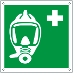 [E15149K] E15149K - Cartello emergenza autorespiratore per evacuazione EN ISO 7010 E029