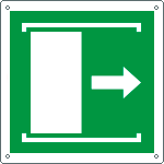 [E15158KS] E15158KS - Etichetta adesiva porta scorrevole apertura dx simbolo EN UNI ISO 7010