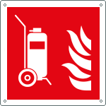 [E15165Y] E15165Y - Cartello antincendio estintore carrellato EN ISO 7010 F009