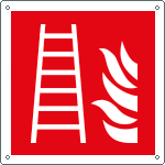 [E15168X] E15168X - Cartello scala antincendio solo simbolo EN ISO 7010