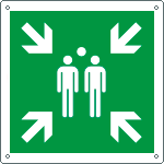 [E15180Y] E15180Y - Cartello emergenza punto di raccolta solo simbolo EN ISO 7010