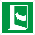 [E15221K] E15221K - cartello solo simbolo apertura a spinta a sx EN ISO 7010