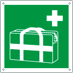 [E15237K] E15237K - Cartello emergenza borsa primo soccorso portatile EN ISO 7010 E027