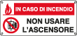 [E16133W] E16133W - Cartello in caso di incendio non usare l'ascensore...UNI ISO 7010