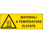 [E17122KS] E17122KS - etichetta adesiva pericolo materiali a temperature elevate EN ISO 7010