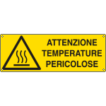 [E17123KS] E17123KS - Etichetta adesiva attenzione temperature pericolose EN ISO 7010