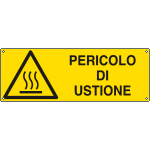 [E17124KS] E17124KS - Etichetta adesiva pericolo di ustione EN ISO 7010