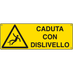 [E17128KS] E17128KS - Etichetta pericolo caduta con dislivello EN ISO 7010