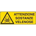 [E1718K] E1718K - Cartello pericolo attenzione sostanze velenose EN ISO 7010