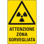 [E1723X] E1723X - Cartello pericolo attenzione zona sorveglianza EN ISO 7010