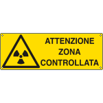 [E1726K] E1726K - Cartello pericolo attenzione zona controllata EN ISO 7010