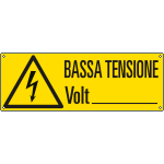 [E1776K] E1776K - Cartello pericolo tensione Volt. EN ISO 7010