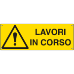 [E1779KS] E1779KS - Etichetta adesiva lavori in corso EN ISO 7010