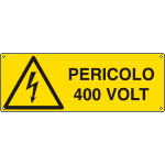 [E1783K] E1783K - Cartello pericolo 400 Volt. EN ISO 7010