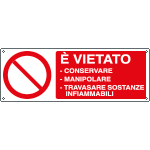 [E18054KS] E18054KS - Etichetta adesiva vietato conservare manipolare EN ISO 7010