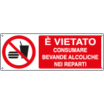 [E18085K] E18085K - Cartello divieto vietato consumare bevande alcoliche EN ISO 7010