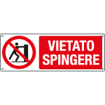 [E18341K] E18341K - cartello vietato spingere EN ISO 7010