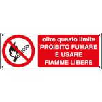 [E1874H] E1874H - Cartello oltre questo limite proibito fumare EN ISO 7010