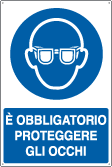 [E1901Y] E1901Y - Cartello obbligo proteggere gli occhi EN ISO 7010