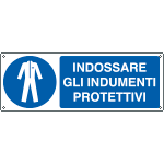[E1911K] E1911K - Cartello obbligo indossare indumenti protettivi EN ISO 7010