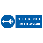 [E1912K] E1912K - cartello segnalare l'avviamento EN ISO 7010