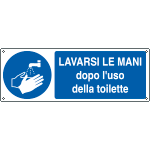 [E1915K] E1915K - Cartello obbligo lavare le mani prima di lavorare EN ISO 7010