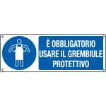[E192601KS] E192601KS - etichetta usare grembiule protettivo EN ISO 7010